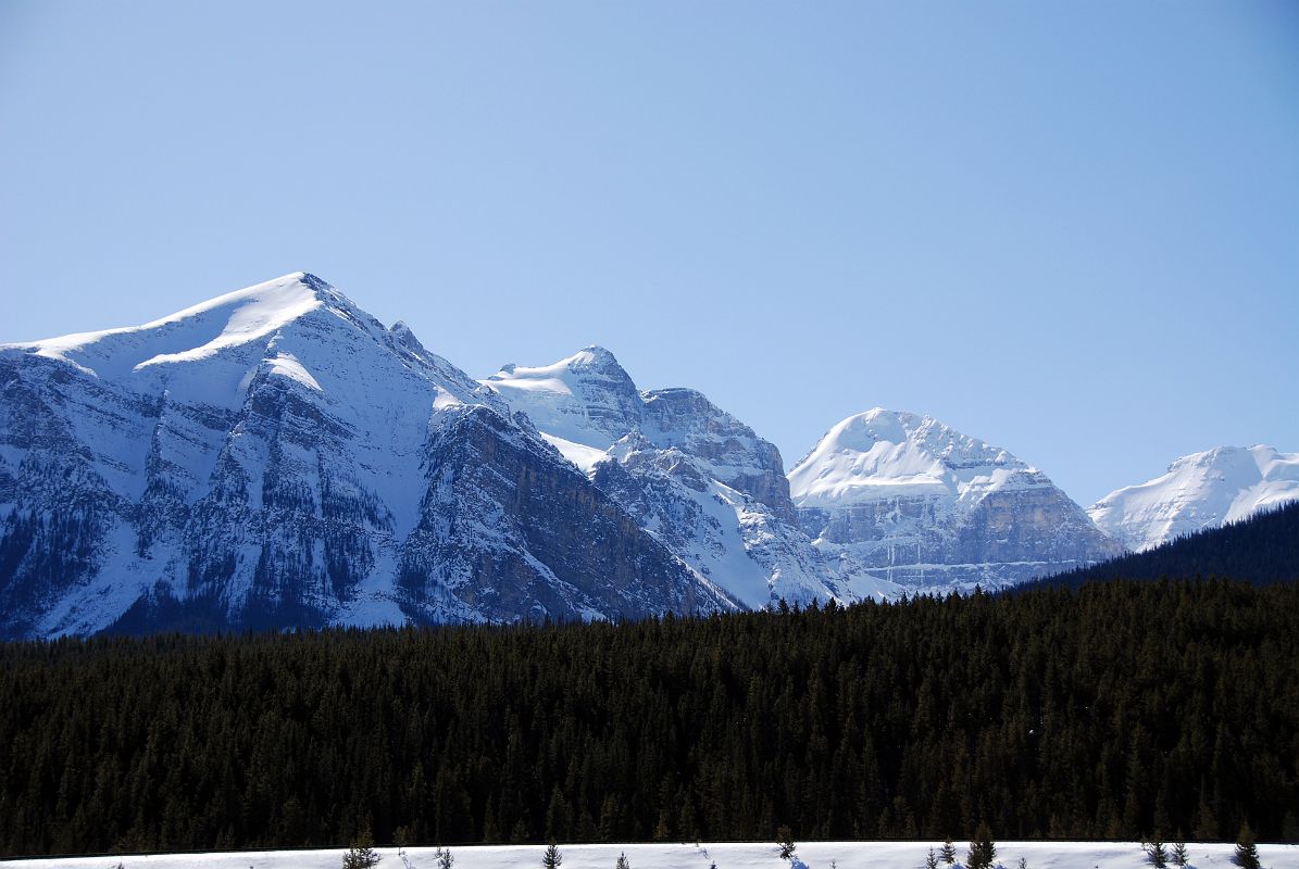 05 Fairview Mountain, Haddo Peak, Mount Aberdeen From Trans Canada Highway Just After Leaving Lake Louise Driving Towards Icefields Parkway